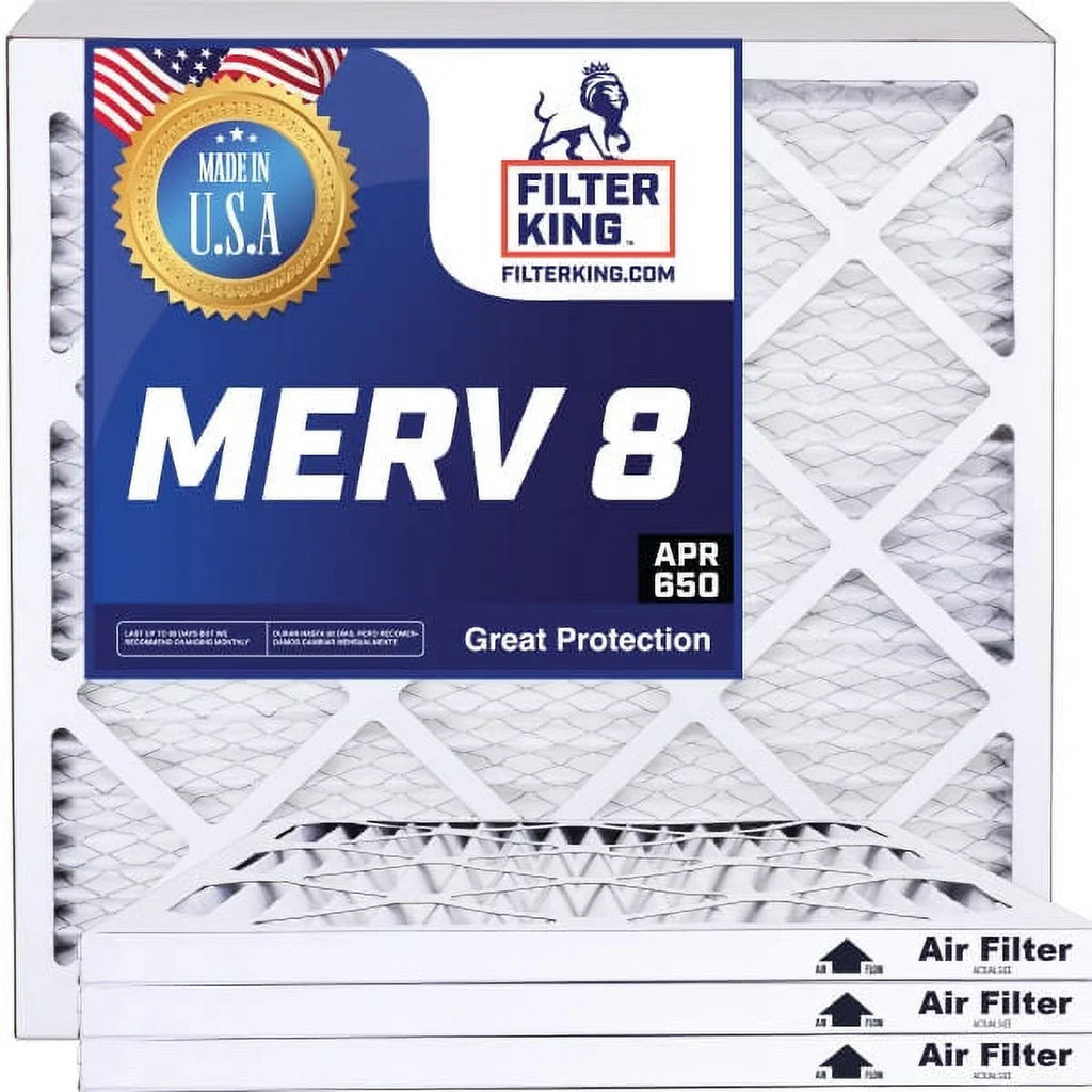 Filter King 22.5x38x1 Air Filter | 4-PACK | MERV 8 HVAC Pleated A/C Furnace Filters | MADE IN USizeA | Actual Sizeize: 22.5 x 38 x .75"