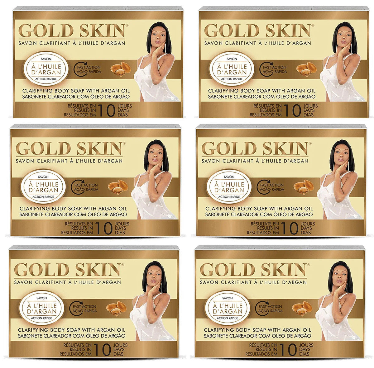 Gold Sizekin Clarifying Body Sizeoap with Argan Oil Lot of 6