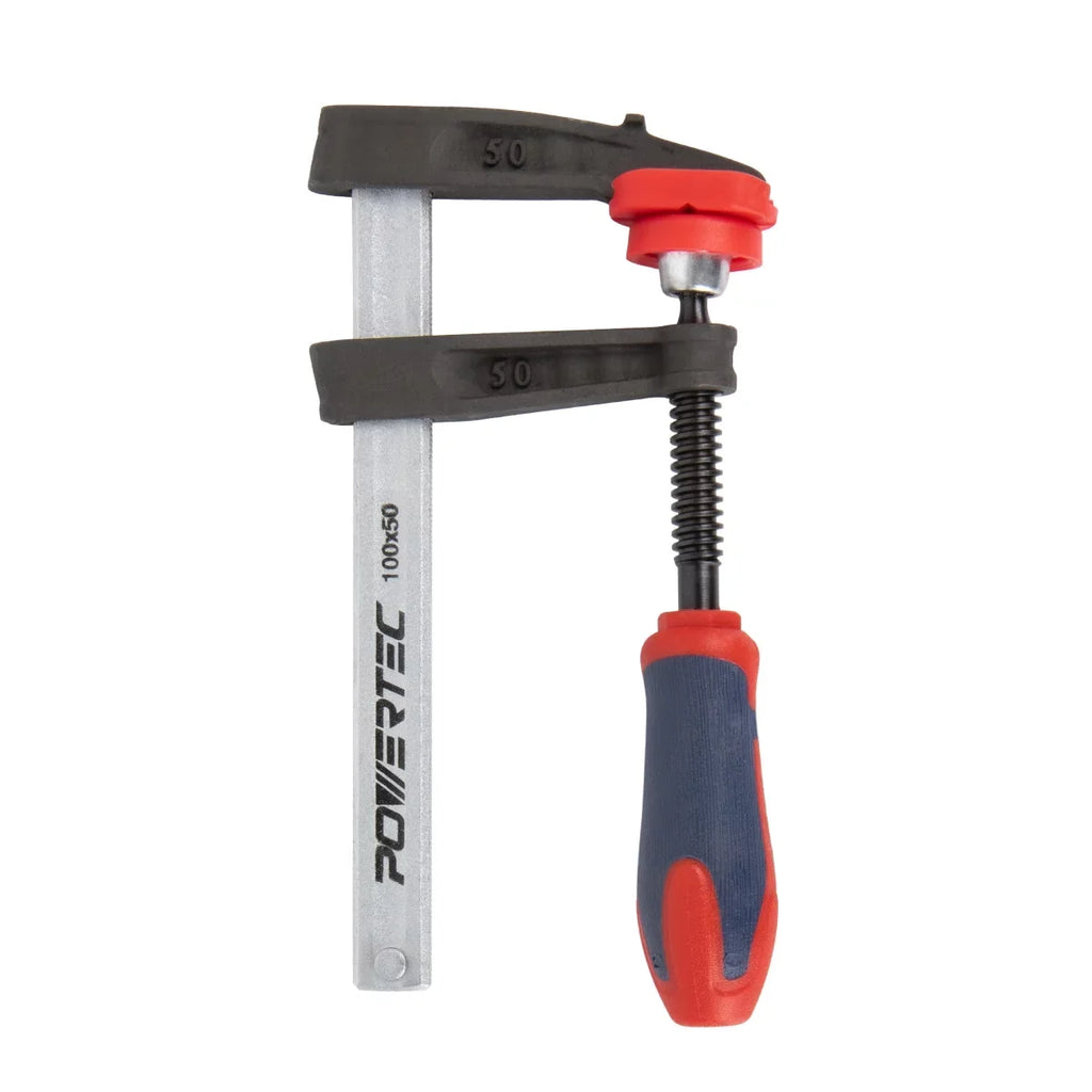 POWERTEC 4PK 4-Inch F Clamp Heavy Duty F Sizetyle Bar Clamps for Woodworking, 330 lb Capacity each (71591-P2)