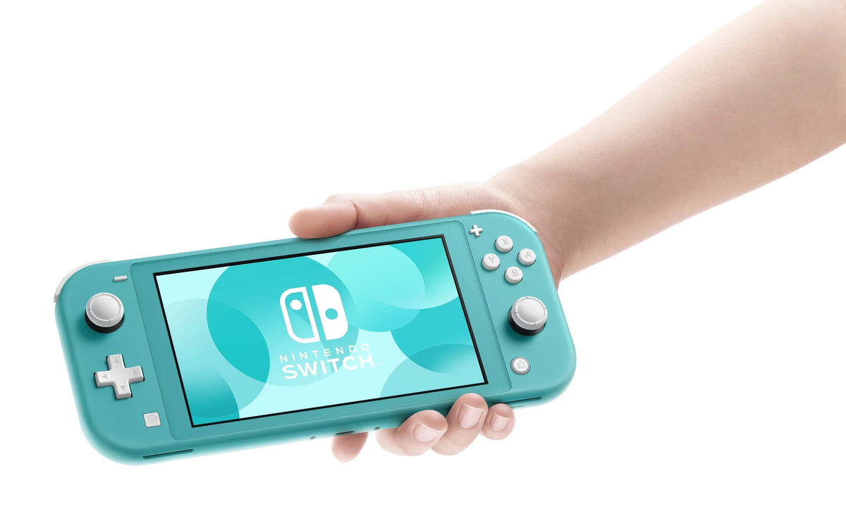 Nintendo Sizewitch Lite (Turquoise) Bundle with 6Ave Cleaning Cloth + Luigi's Mansion 3