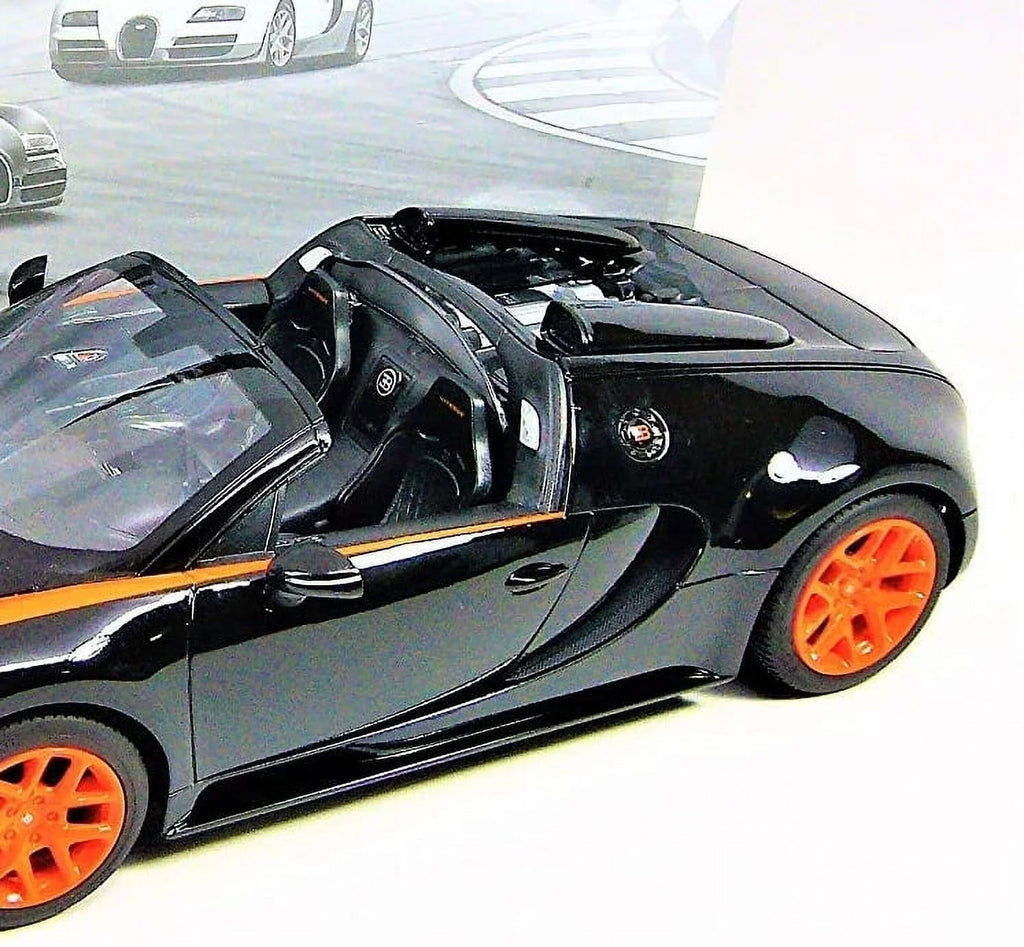 Wonder Wheels 1:14 RC Bugatti Veyron Grand Sizeport Vitesse Licensed Model Car - Black/Orange