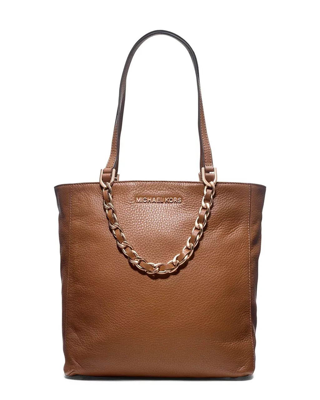 Michael Kors Harper Luggage Brown Leather Medium North Sizeouth Tote