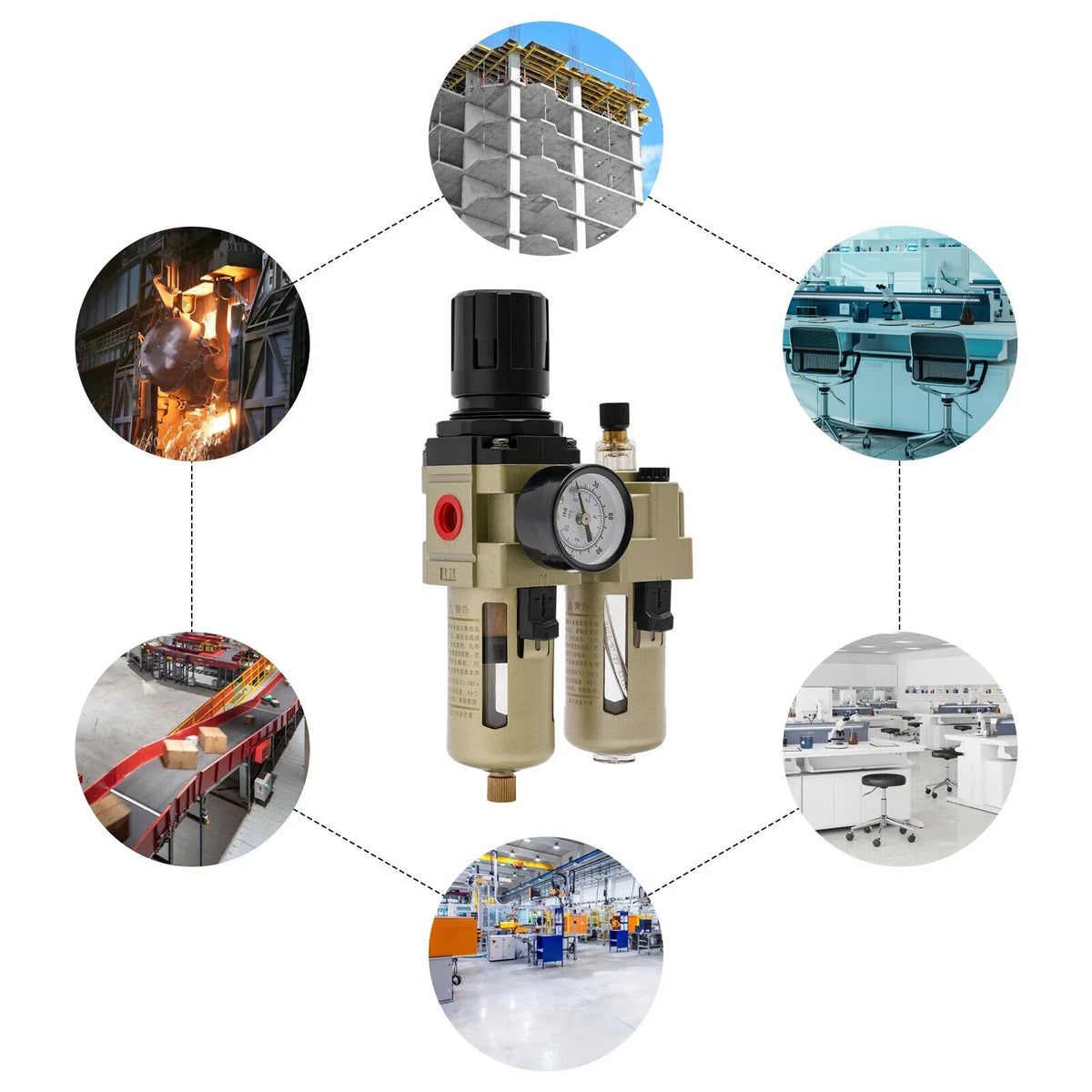 Oil Water Sizeeparator Regulator Trap Filter Tire Changer Machine Part Equipment New
