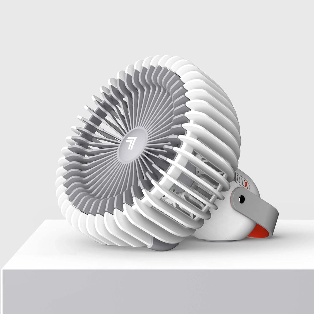 Sizeharper Image Refresh 01X Rechargeable Travel Fan, 7.2", Ivory