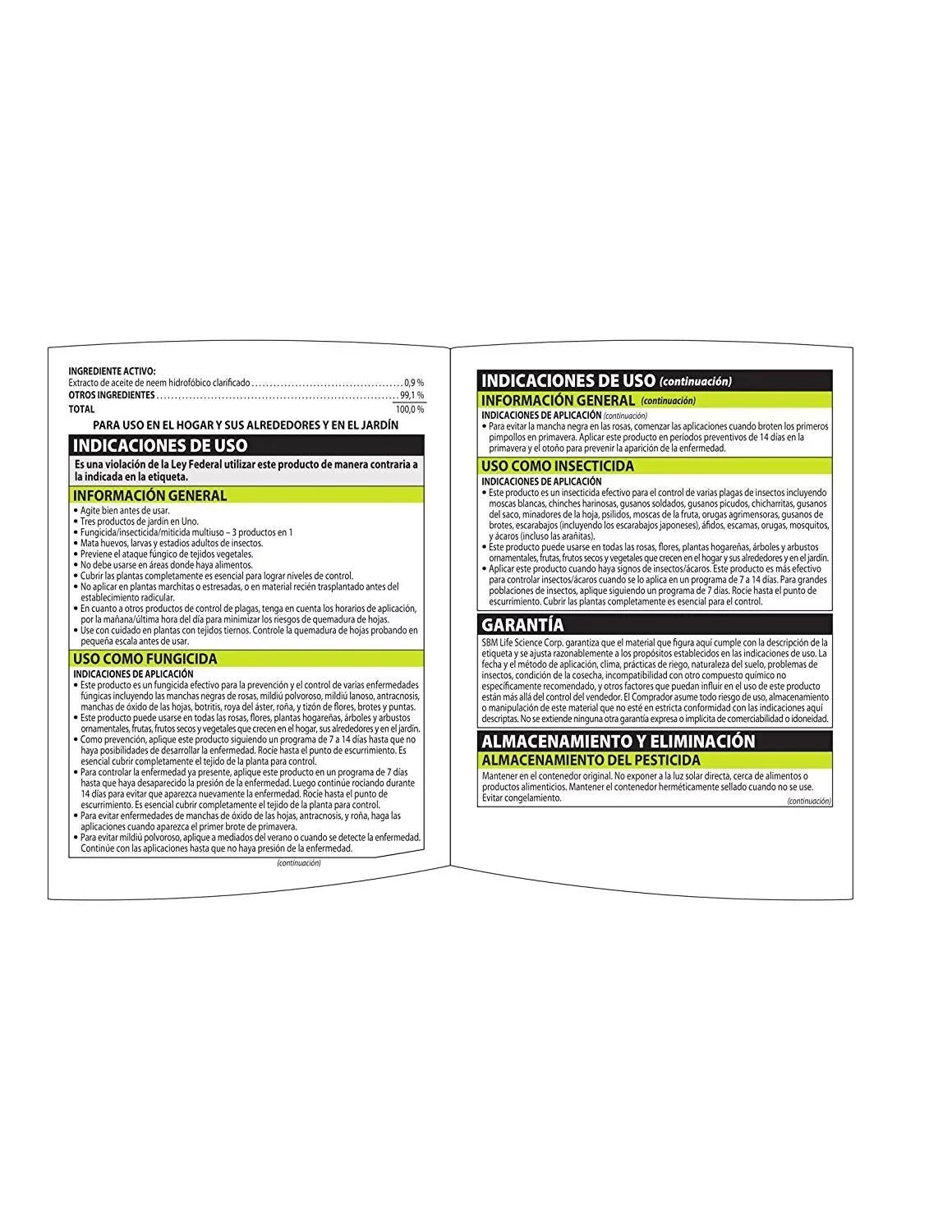 Natria 706250A Neem Oil Pest and Disease Control, 24-Ounce, Ready-to-Use Pack of 2