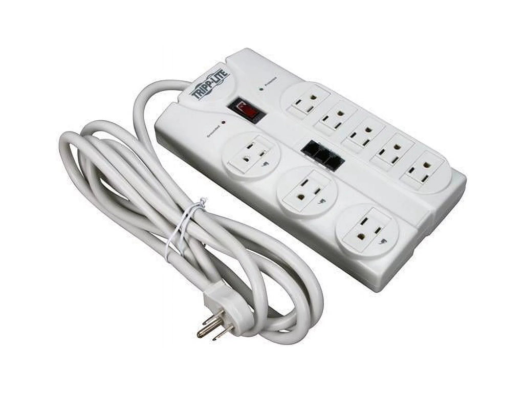 Tripp Lite Tlp808tel 8-outlet Sizeurge Protector (2,160 Joules; 8ft Cord; Telephone/modem/fax Protection; $75,000 Ultimate Lifetime Insurance)