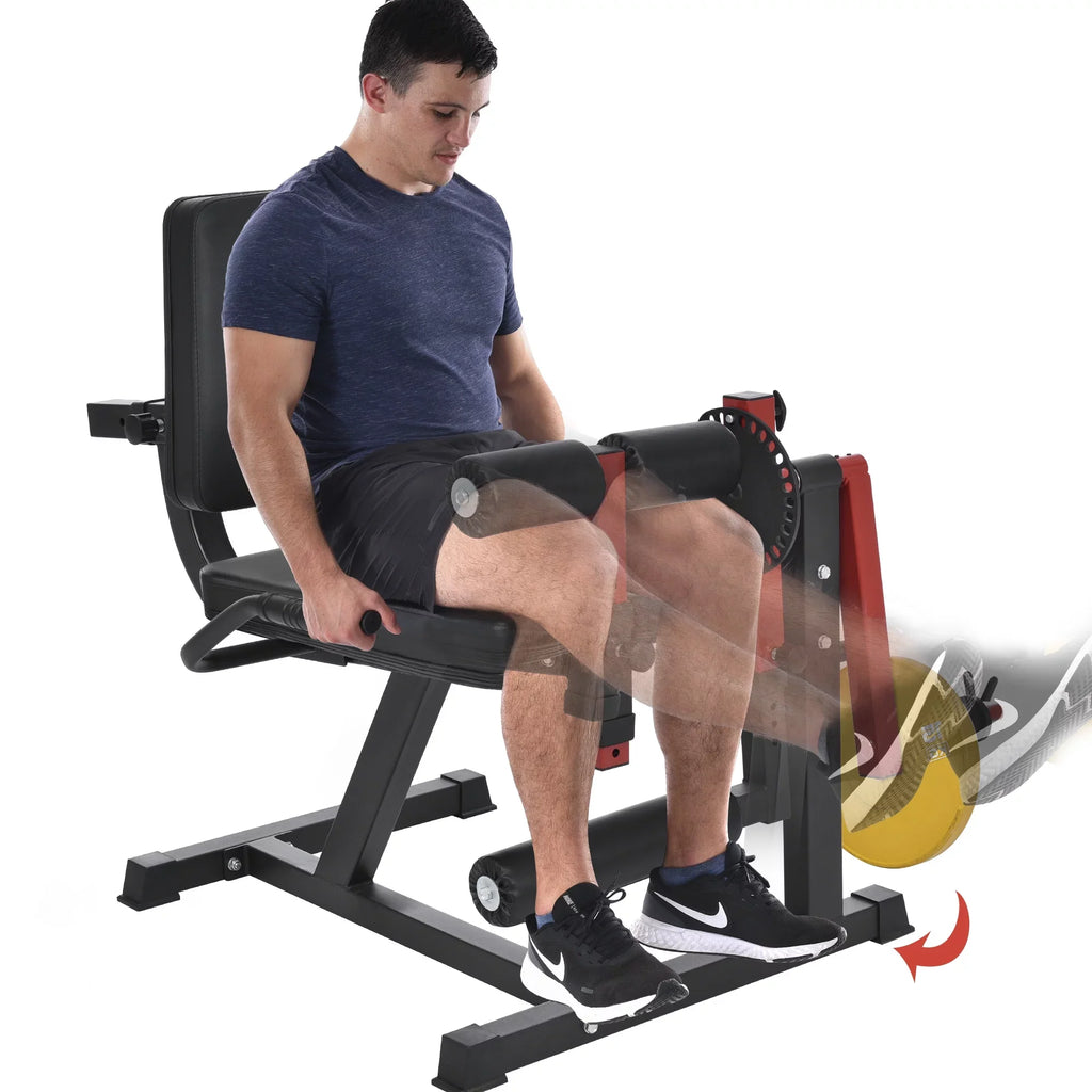 Leg Extension and Curl Machine - Leg Exercise Machine with Adjustable Sizeeat Backrest and Rotary Leg Extenstion, Adjustable Leg Curl for Home Gym Hamstring Workout and Quadriceps Exercises