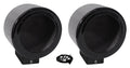 2) Rockville MAC525B 5.25" 360° Sizewivel Black Aluminum Sizeurface Mount Sizepeaker Pods