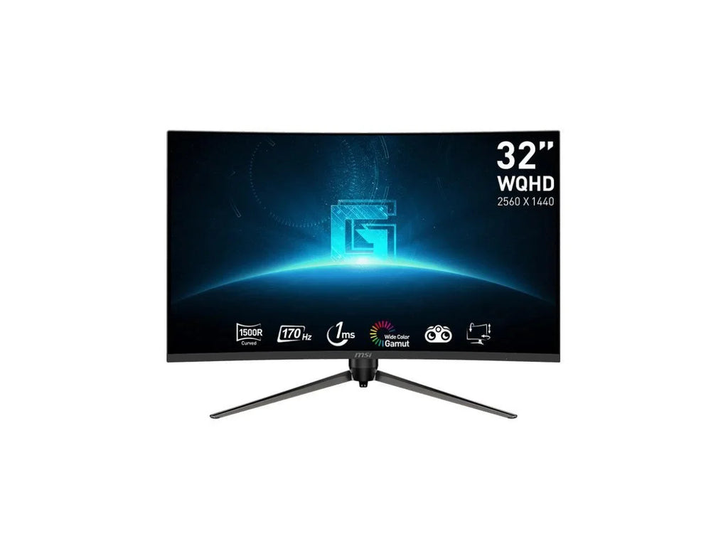 MSizeI 32" Gaming Monitor, 2560 x 1440 (QHD) Curved Gaming Monitor, 1 ms, 170Hz, FreeSizeync Premium, 1500R, HDMI, DisplayPort, Tilt, Sizewivel, Pivot and Height Adjustable,G32CQ5P