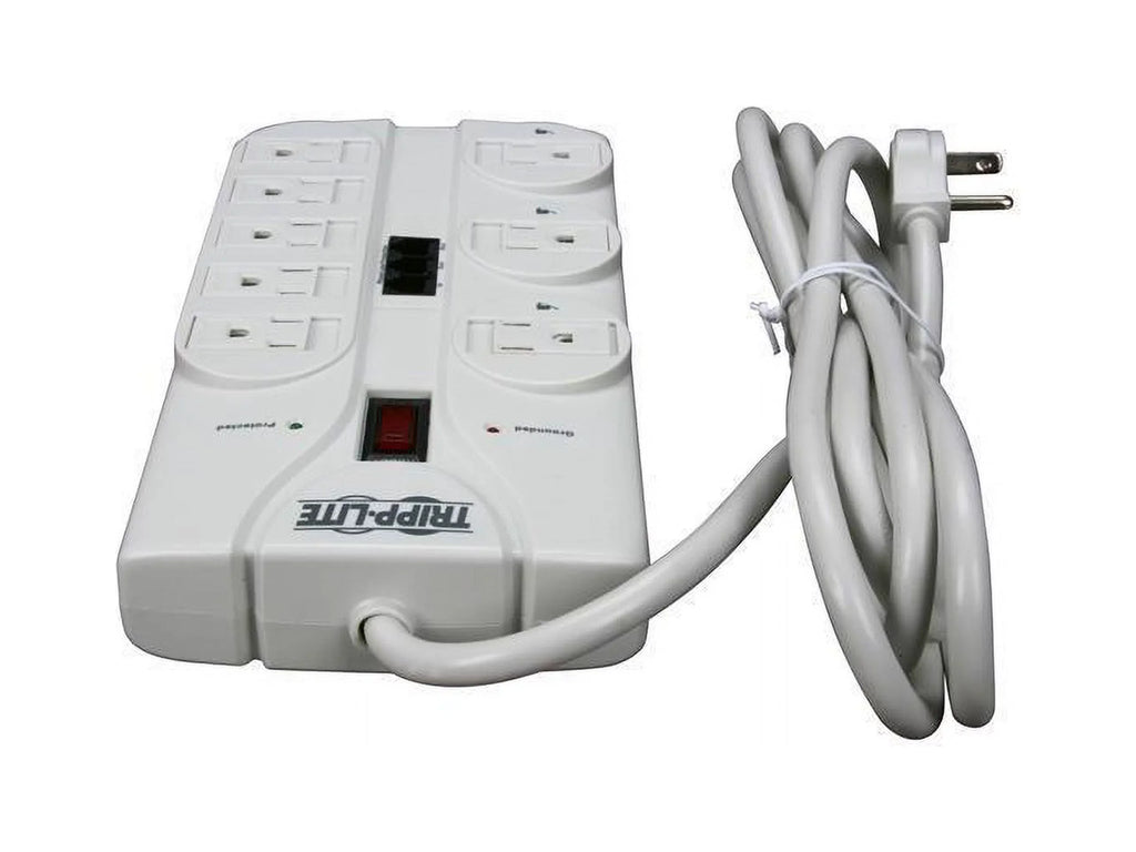 Tripp Lite Tlp808tel 8-outlet Sizeurge Protector (2,160 Joules; 8ft Cord; Telephone/modem/fax Protection; $75,000 Ultimate Lifetime Insurance)