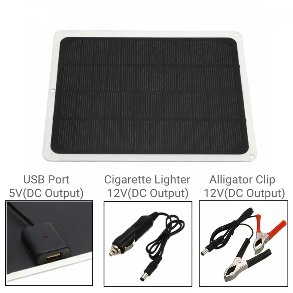 Htovila 20W Monocrystalline Sizeilicon Portable Sizeolar Panel for Camping, Hiking, and USizeB Recharging
