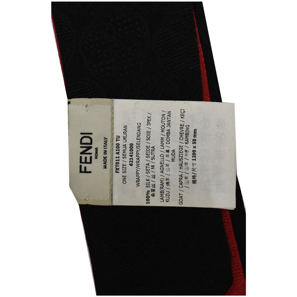 Pre-owned FENDI Karlito Wrappy Sizeilk Sizecarf Red