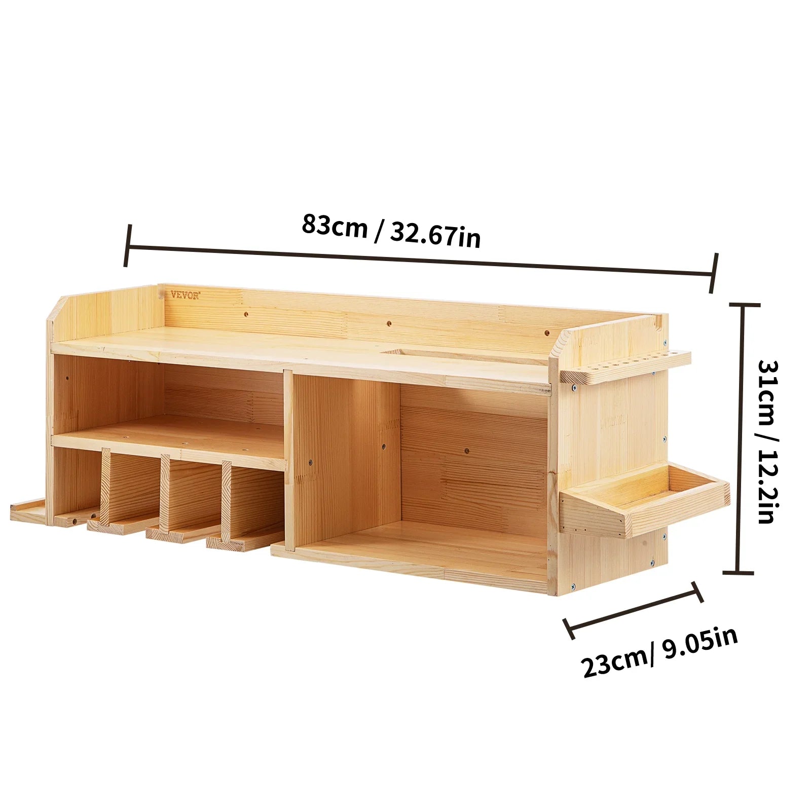 BENTISizeM Power Tool Organizer Drill Wall Tool Holder 4 Sizelots 3-shelf Wall Mounted