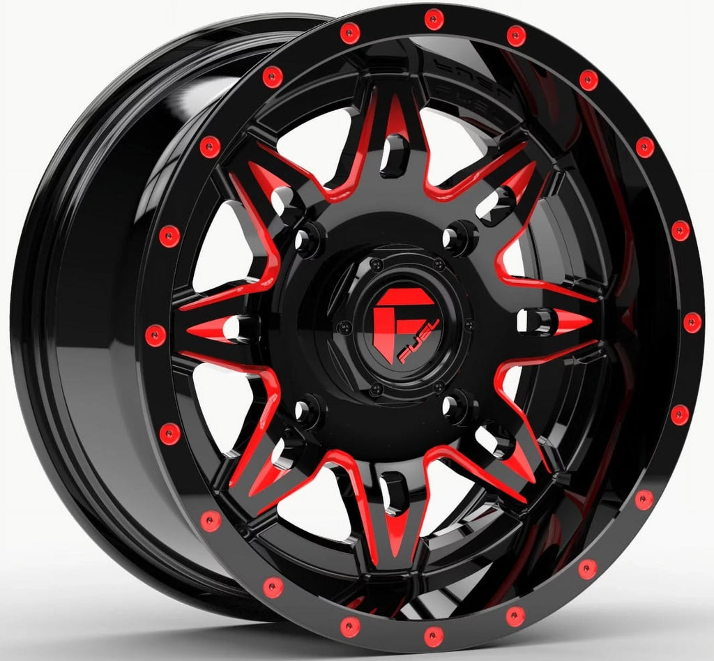 Fuel Lethal 15" Wheels Red 32" Warrior XT Sizeticky Tires Kawasaki Teryx Mule