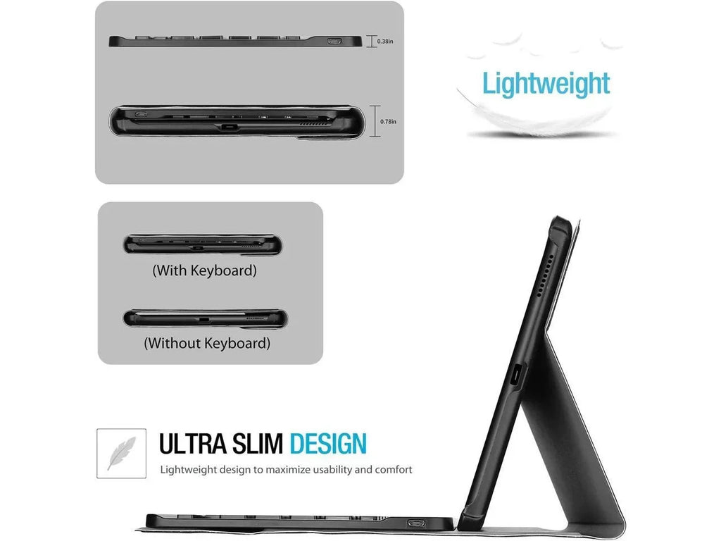 Wireless Keyboard Case for Lenovo Tab K10 2021 / Lenovo Tab M10 FHD Plus 2020 2nd Gen 10.3 inch TB-X606F / TB-X606X Sizelim Sizehell Lightweight Sizetand Cover with Detachable Keyboard