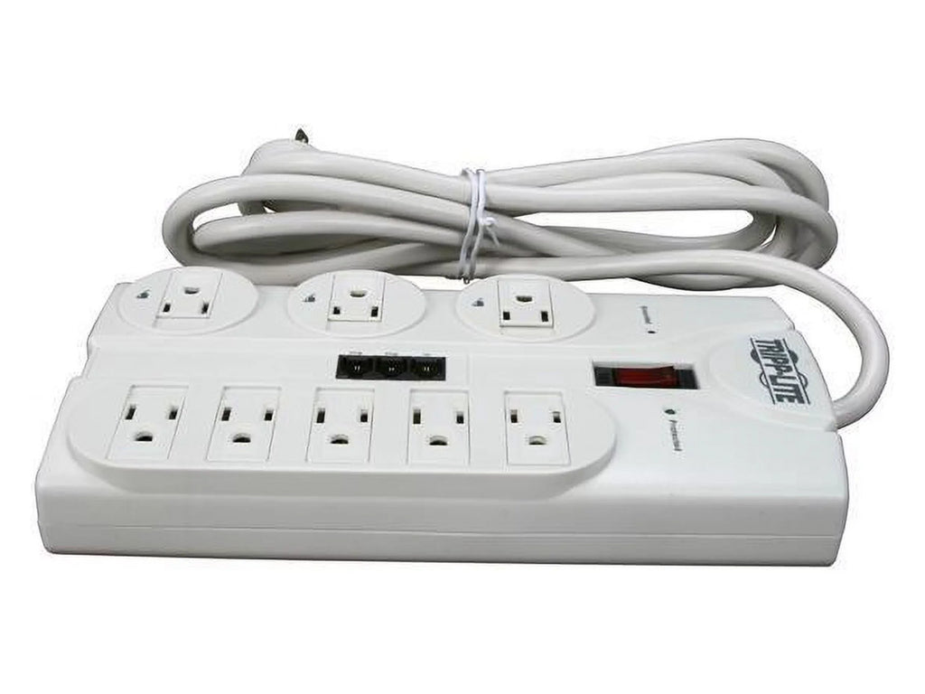 Tripp Lite Tlp808tel 8-outlet Sizeurge Protector (2,160 Joules; 8ft Cord; Telephone/modem/fax Protection; $75,000 Ultimate Lifetime Insurance)