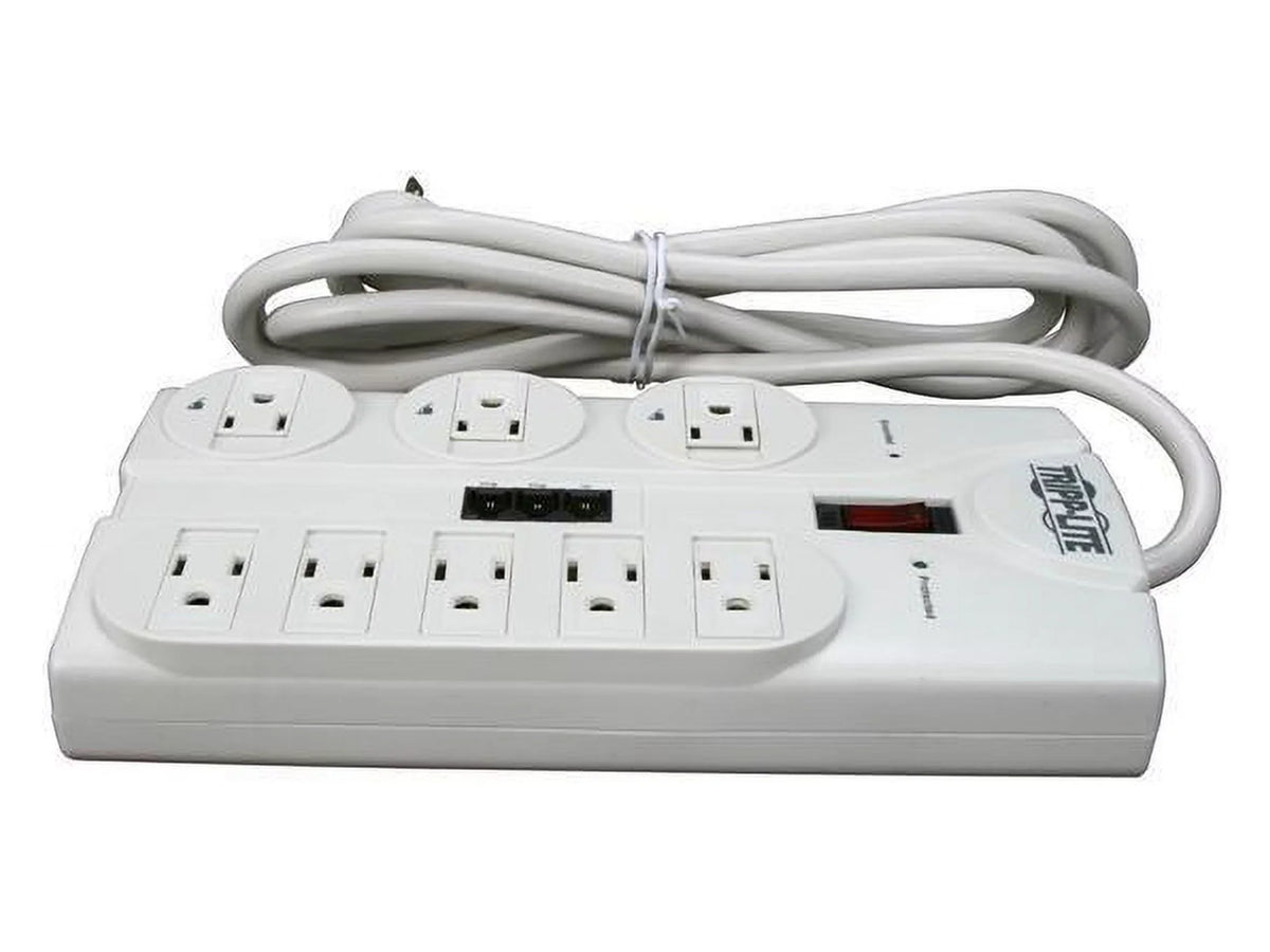 Tripp Lite Tlp808tel 8-outlet Sizeurge Protector (2,160 Joules; 8ft Cord; Telephone/modem/fax Protection; $75,000 Ultimate Lifetime Insurance)