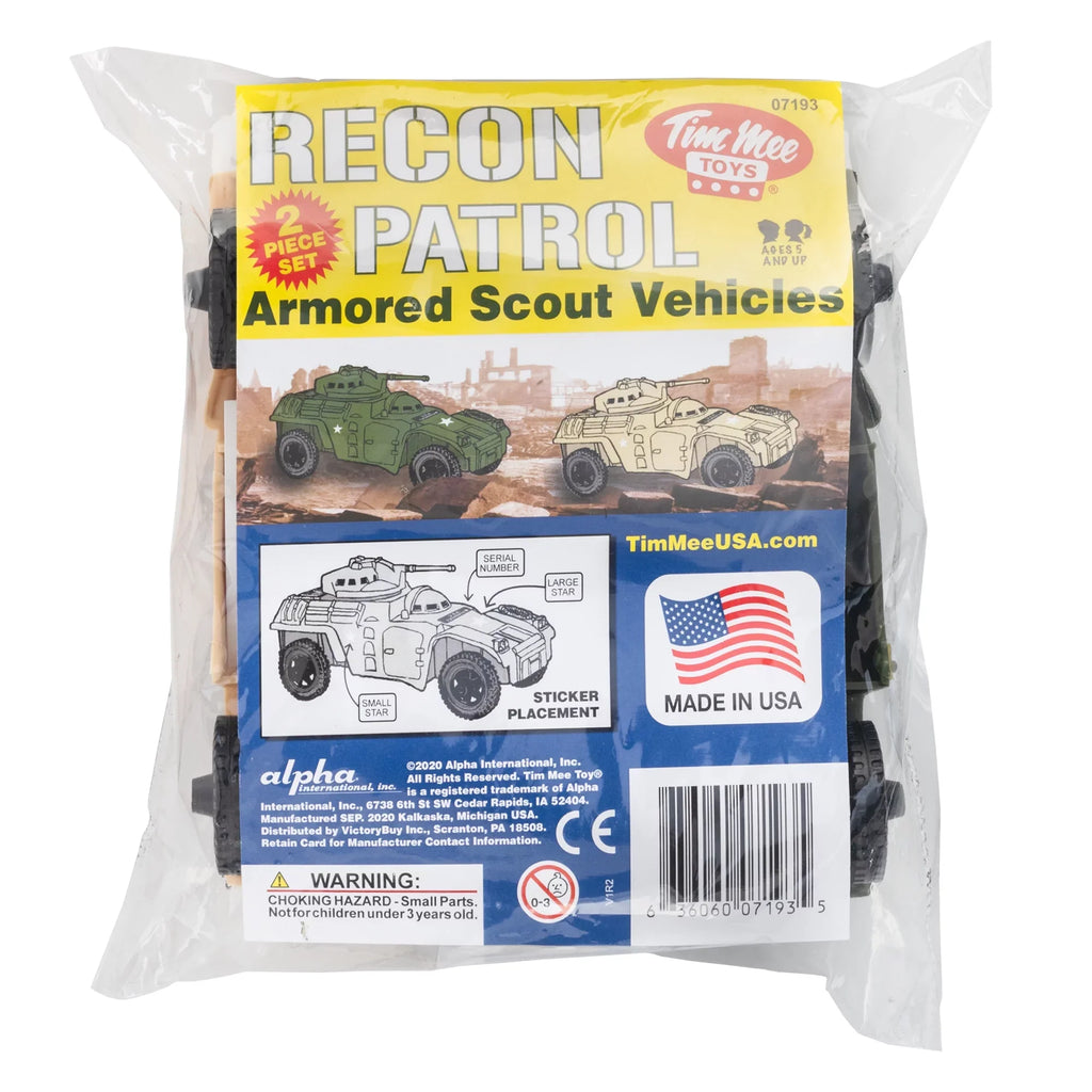 Recon Patrol Armored Sizecout Vehicles - Tan & Green New