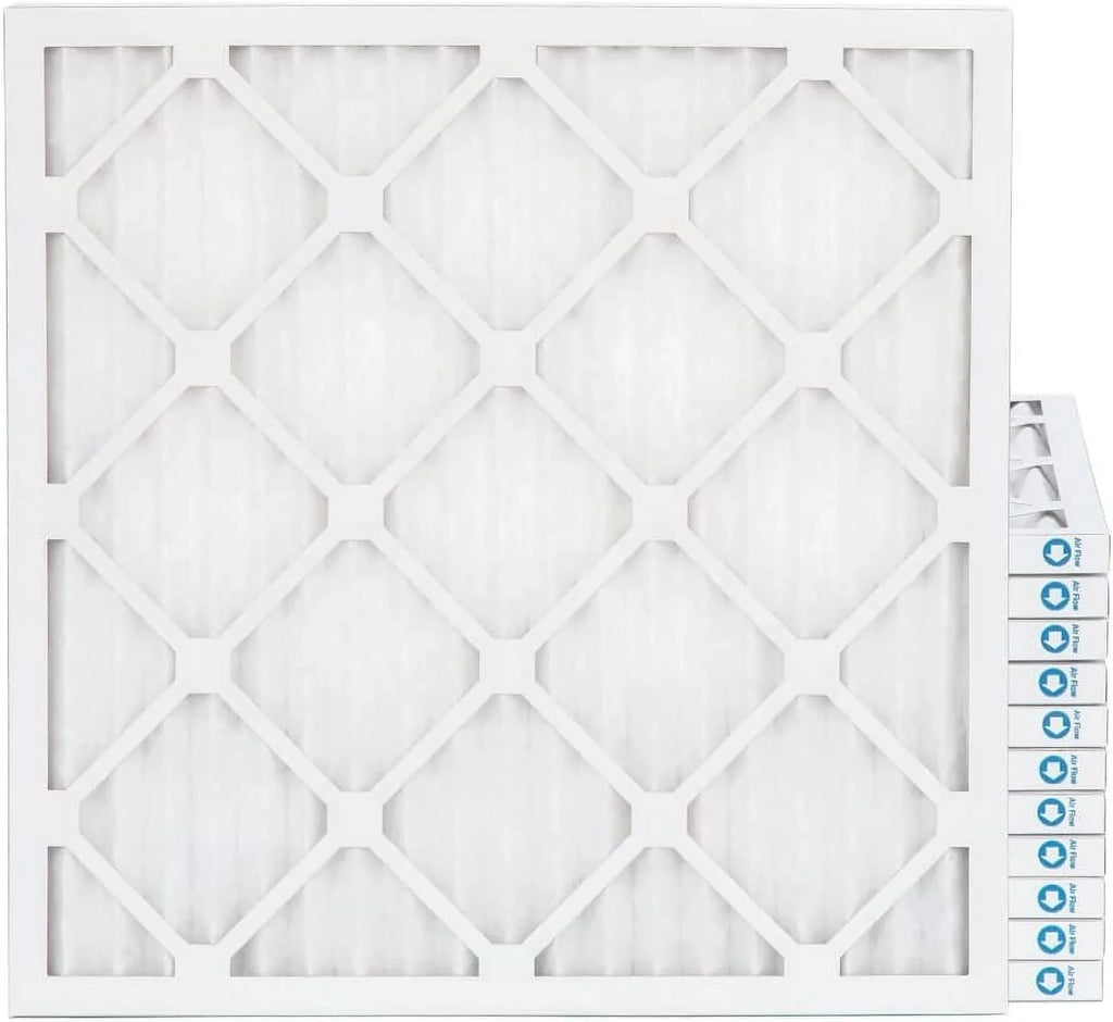 20X22x1 MERV 11, MPR 1000 Pleated Furne 1" Air Filters By Pamlico. Case Of 12. Sizeize: 19-1/2 X 21-3/4 X 3/4