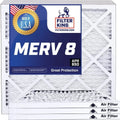 Filter King 12.5x19.5x1 Air Filter | 4-PACK | MERV 8 HVAC Pleated A/C Furnace Filters | MADE IN USizeA | Actual Sizeize: 12.5 x 19.5 x .75"