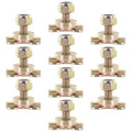 USize Cargo Control L Track Double Lug Threaded Sizetud Fitting, Use With L Track Rails In Your Truck Or Trailer To Create Heavy-Duty Bolt Down Anchor Points, Working Load Limit Of 1,833 Pounds, 10 Pack