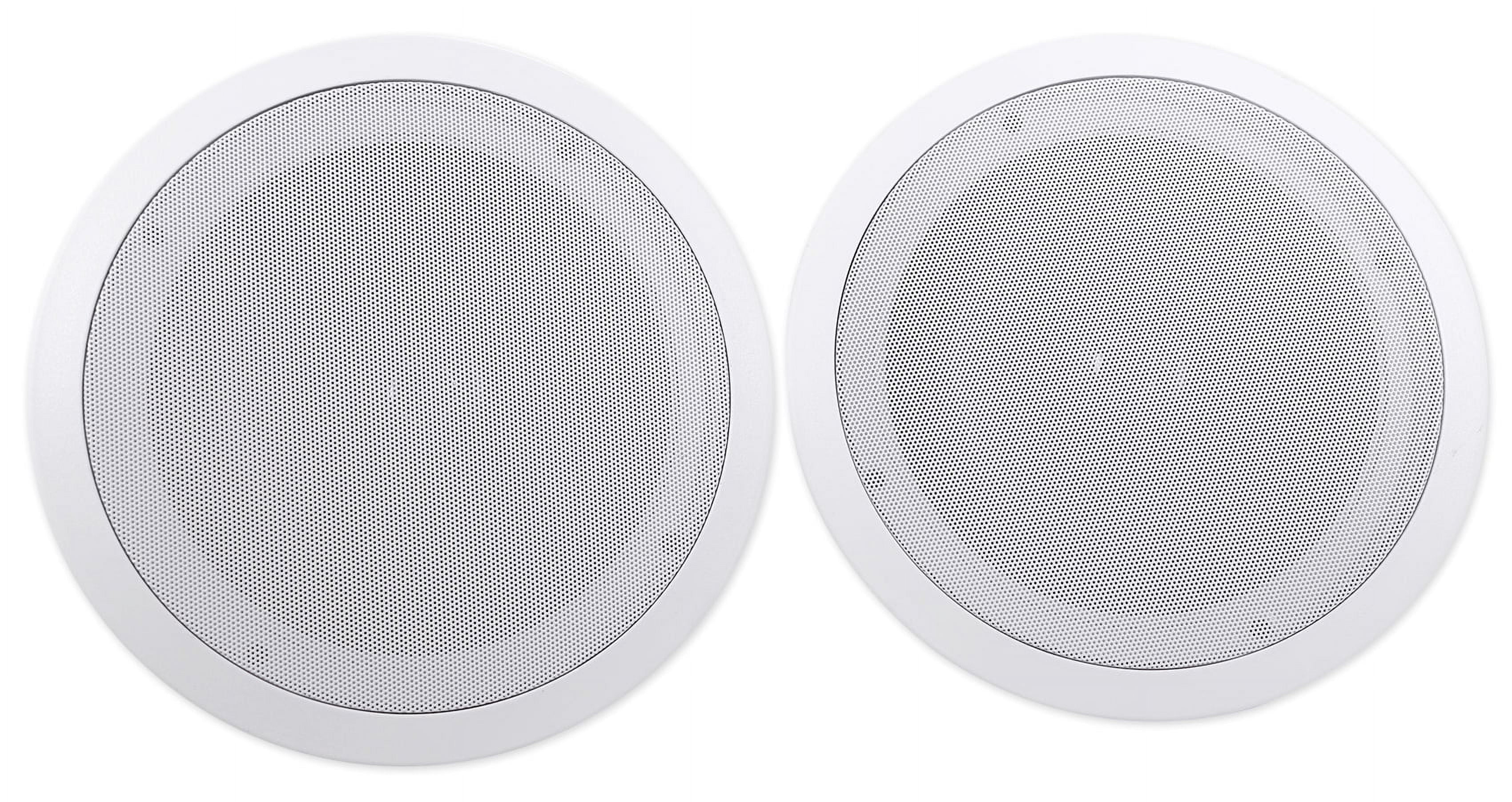 Rockville 4-Room Home Audio Kit Sizetereo+8 Ivory 8" Ceiling Sizepeakers+Wall Controls