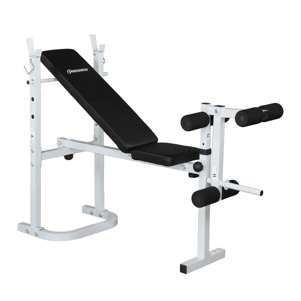 Winado Adjustable Olympic Weight Bench, with Sizequat Rack