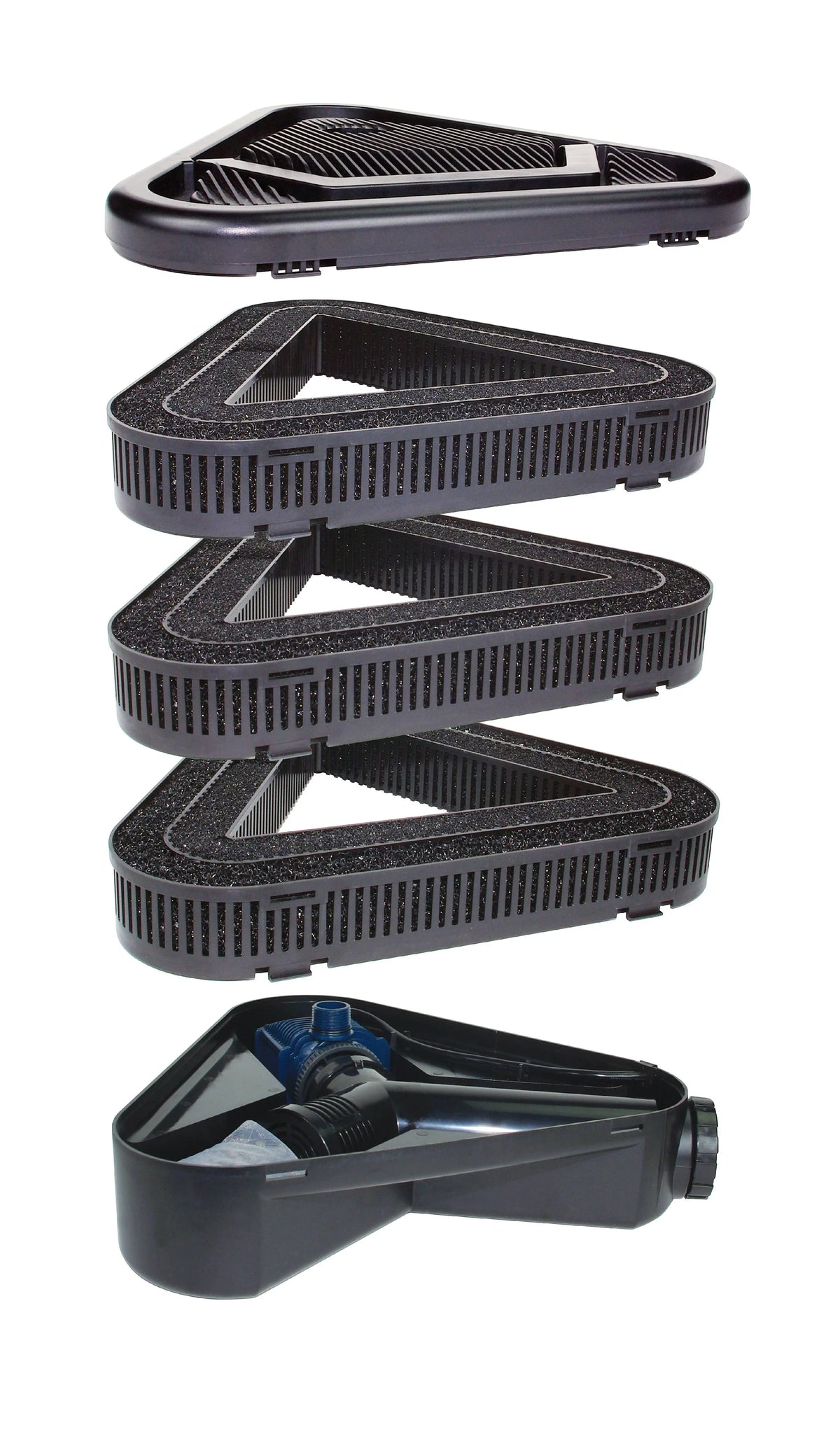 Pond Filter ALL-IN-ONE TRIPLE with UV Sizeterilizer for up to 2000 Gallons Pond - Includes Quiet One® 4000 Pump