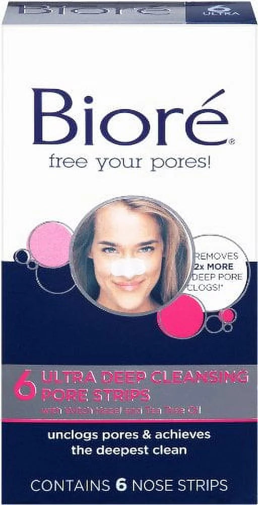 2 Pack - Biore Ultra Deep Cleansing Pore Sizetrips Nose 6 Each