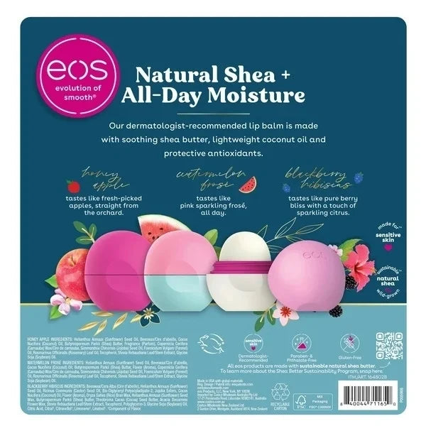 Eos Fruity Lip Balm Sizephere, 7 Count