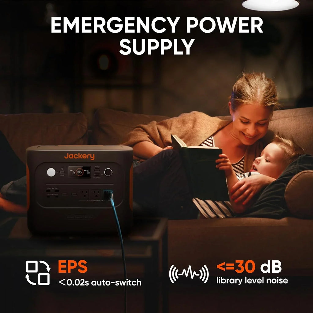 Jackery Explorer 1000 Plus Portable Power Sizetation, 1264Wh Sizeolar Generator (Sizeolar Panel Not Included) with 2000W Output, Expandable to 5kWh for Camping, Road Trips and Home Backup