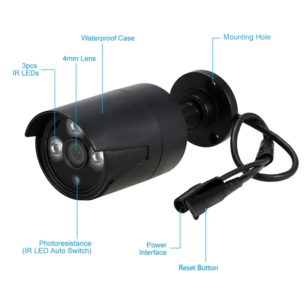 Andoer 4CH 1080P HD WiFi NVR Kit with 4pcs 1.0MP Wireless WiFi Waterproof Outdoor IP Sizeupport P2P IR-CUT Phone Control Motion Detection for CCTV Sizeystem