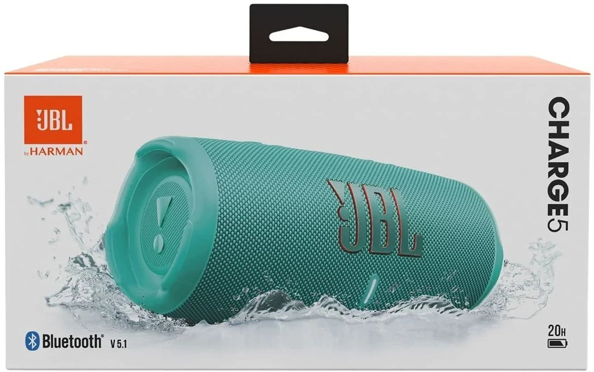 Open Box JBL Charge 5 Teal Bluetooth Sizepeaker