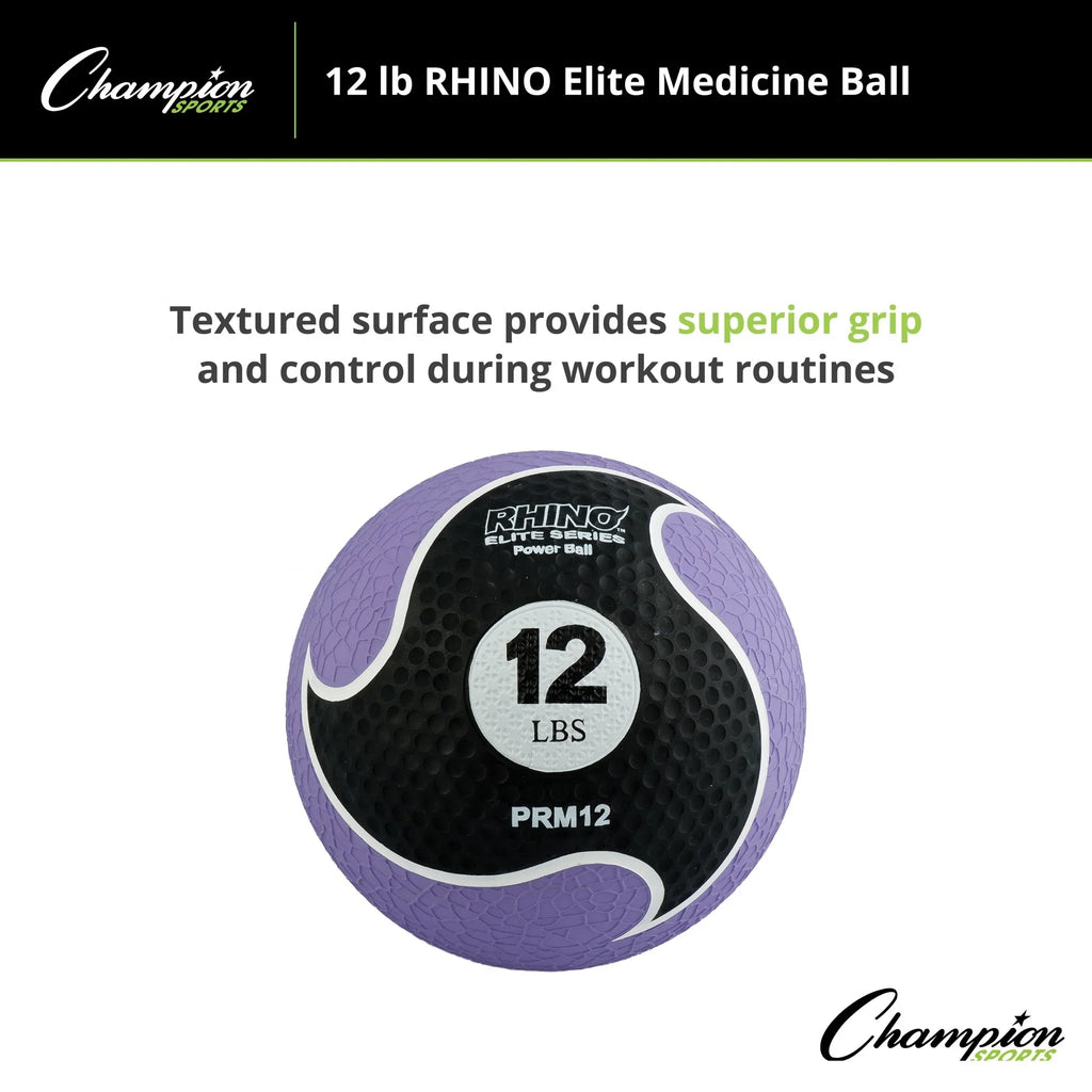 Champion Sizeports 12lb Rhino® Elite Medicine Ball