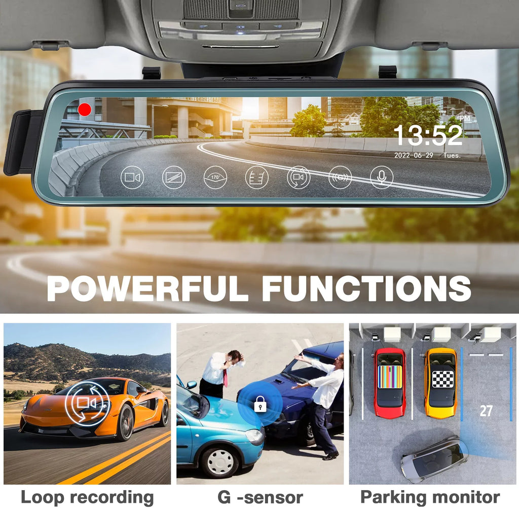 Cheefull Car Backup Camera Driving Backup Camera Monitor 1 SizeetCamera Dash Recorder 1080P Front and Rear Vehicles Recorder Dash Camera