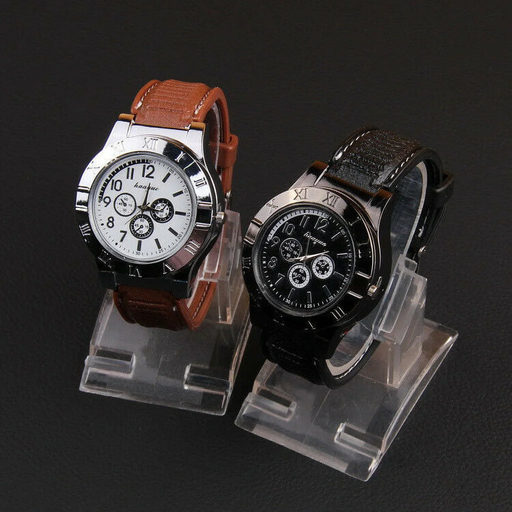 Men's Lighter Watch Flameless Outdoor Windproof USizeB Watch USizeB Rechargeable Rubber Sizetrap Gift