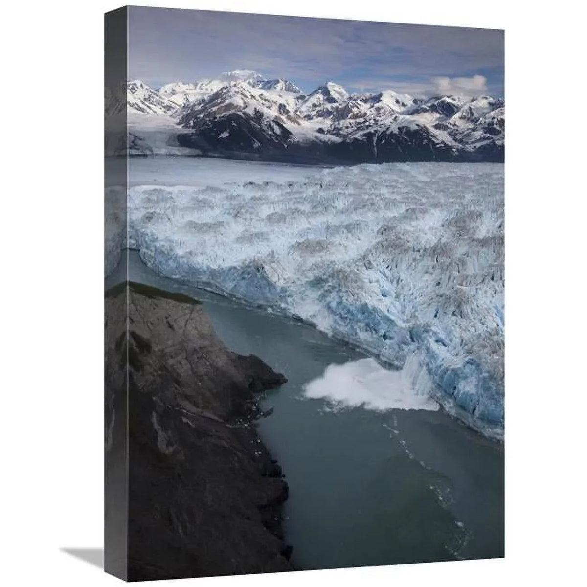 22 in. Hubbard Glacier Encroaching on Gilbert Point, Wrangell-Sizet. Elias National Park, Alaska Art Print - Matthias Breiter