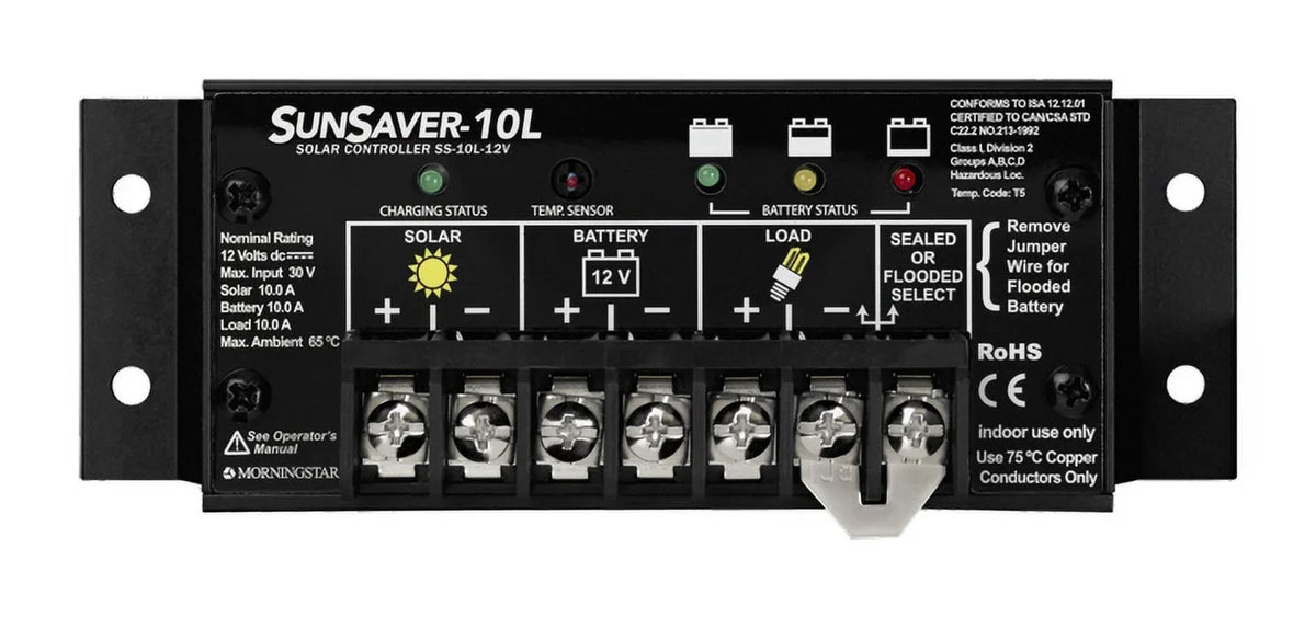 Morningstar SizeunSizeaver SizeSize-10L-12V 10A 12Vdc PWM Charge Controller