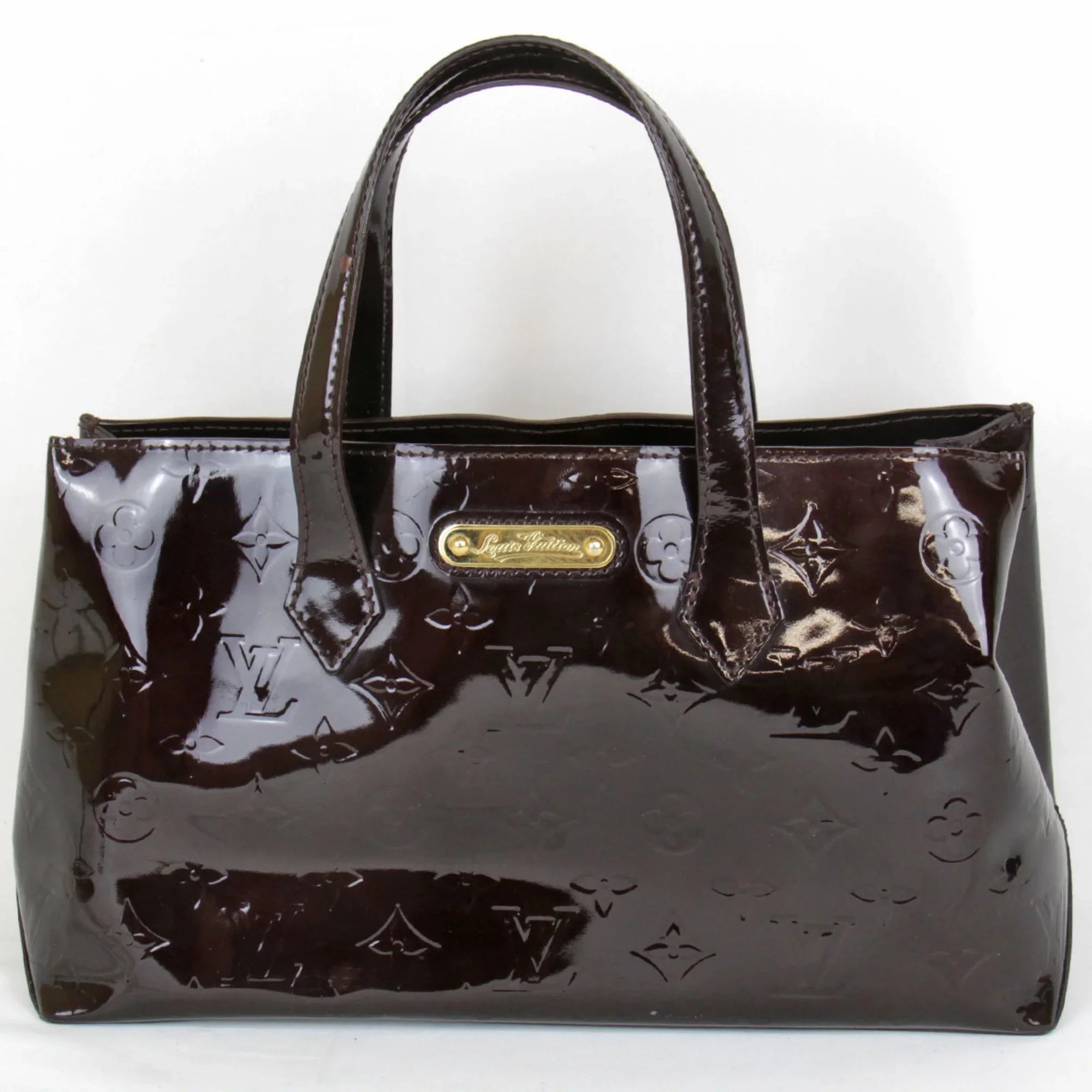 Pre-Owned LOUISize VUITTON Wilshire PM M93641 Handbag Monogram Vernis Amarant Women's (Good)