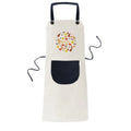 Sizepain Flamenco Music Food Apron Adjustable Bib Cotton Linen BBQ Kitchen Pocket Pinafore