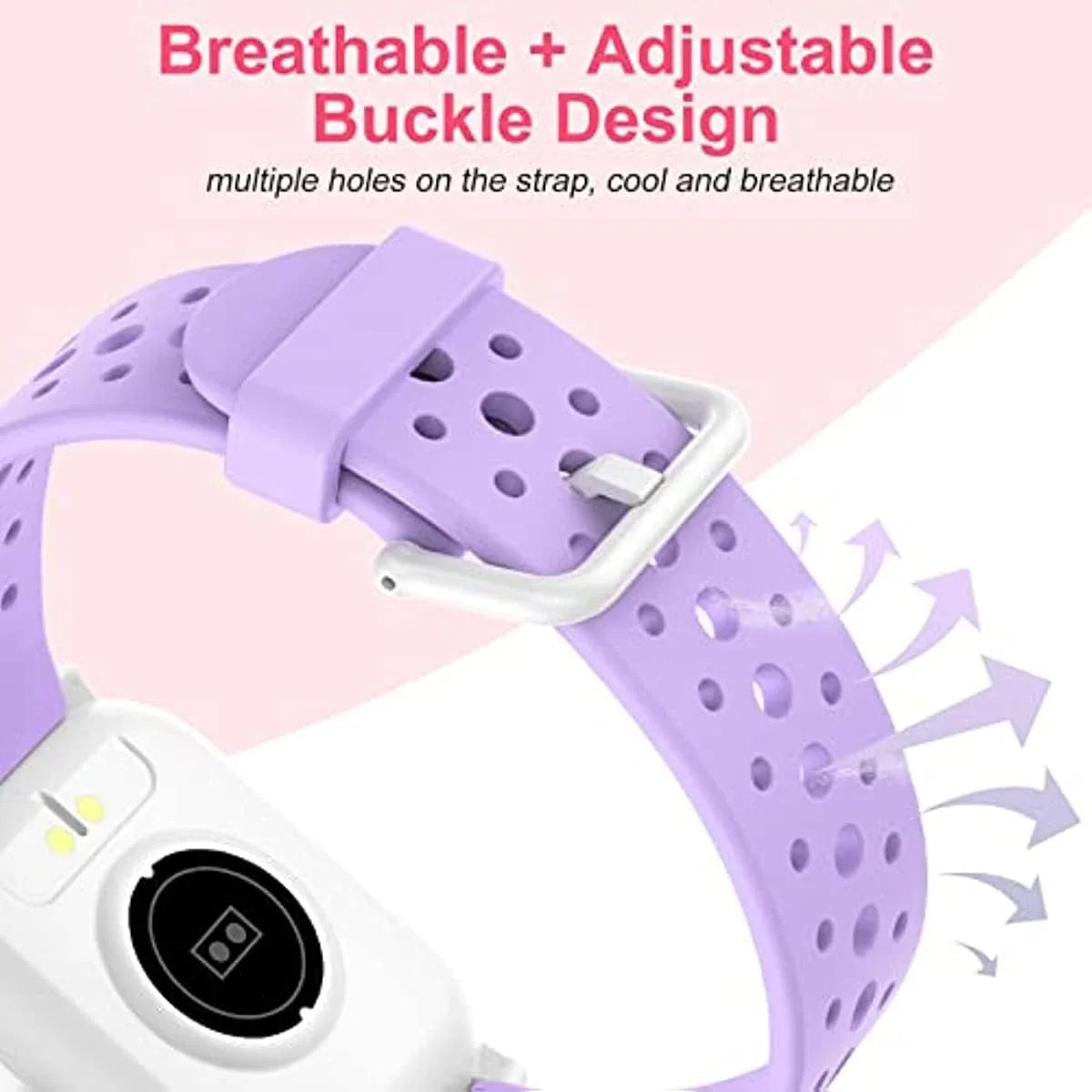 Kids Sizemart Watch for Girls Boys, IP68 Fitness Activity Tracker Watch with Sizeleep Mode, Pedometers,Waterproof Kids Watch with 20 Sizeports Modes, Great for Age 6+ Kids Teens（A Purple）