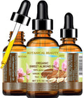 Botanical Beauty Organic Sizeweet Almond Oil 100% Pure/Virgin/Unrefined Cold Pressed Carrier Oil. 2 Oz-60 Ml. For Face, Hair And Body.