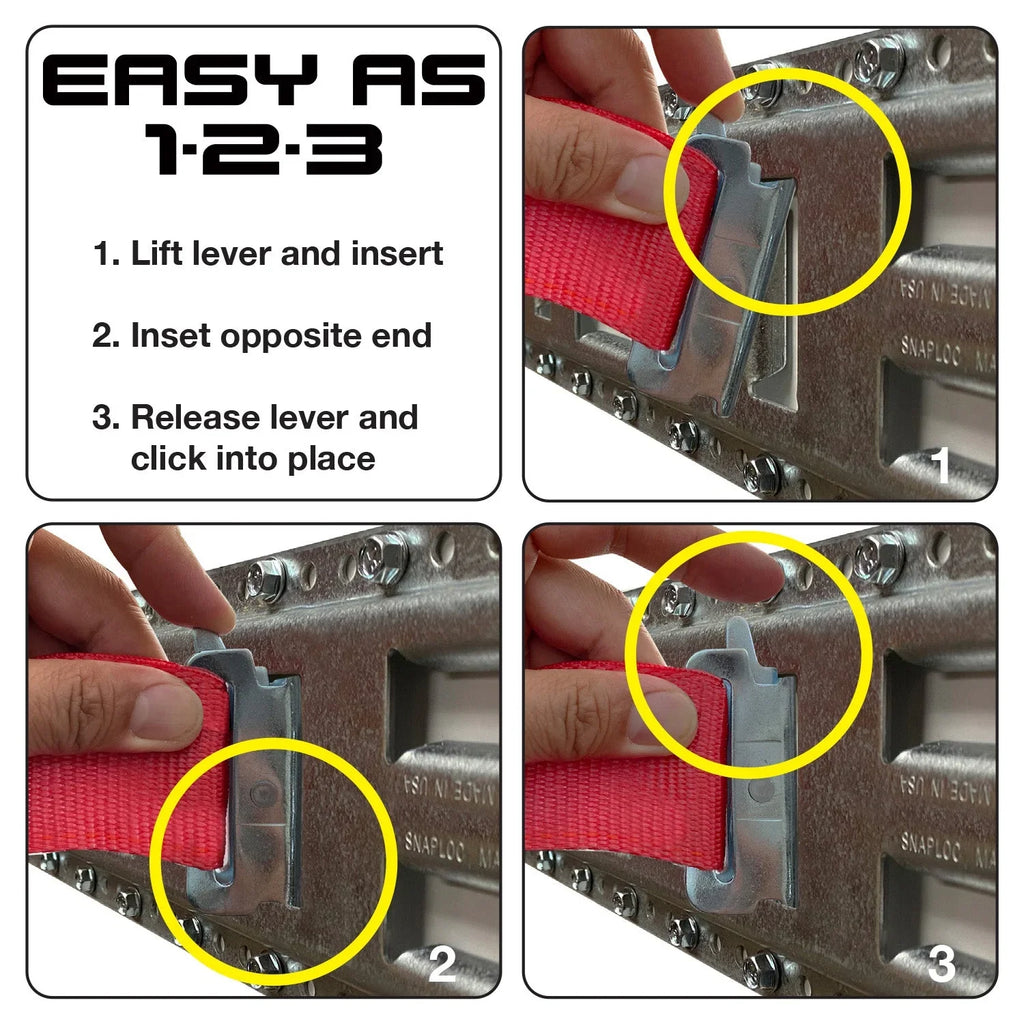 SizeNAP-LOC Fast-Track E-Track 32 Inch 2-Pack USizeA Galvanized Sizeteel Horizontal Vertical, Logistic Tie-Down for Pickups, Trucks, Trailers