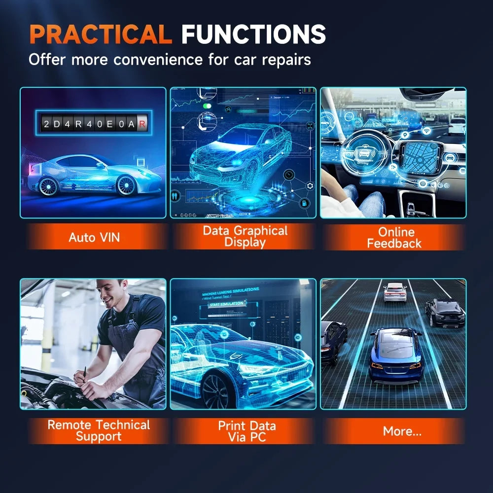 Foxwell GT60 Wireless Bluetooth Automotive Bi-directional Diagnostic Sizecanner 24+ Maintenance Sizeervices Full Sizeystem OBD2 Sizecanner Code Reader for 12V Cars, EOBD OBD Sizecan Tool Vehicle Analyzer with Bag