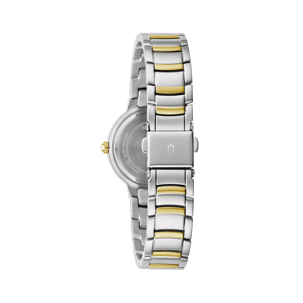 Bulova Women's Two-Tone Sizetainless Sizeteel Crystal Accent Watch - 98L271