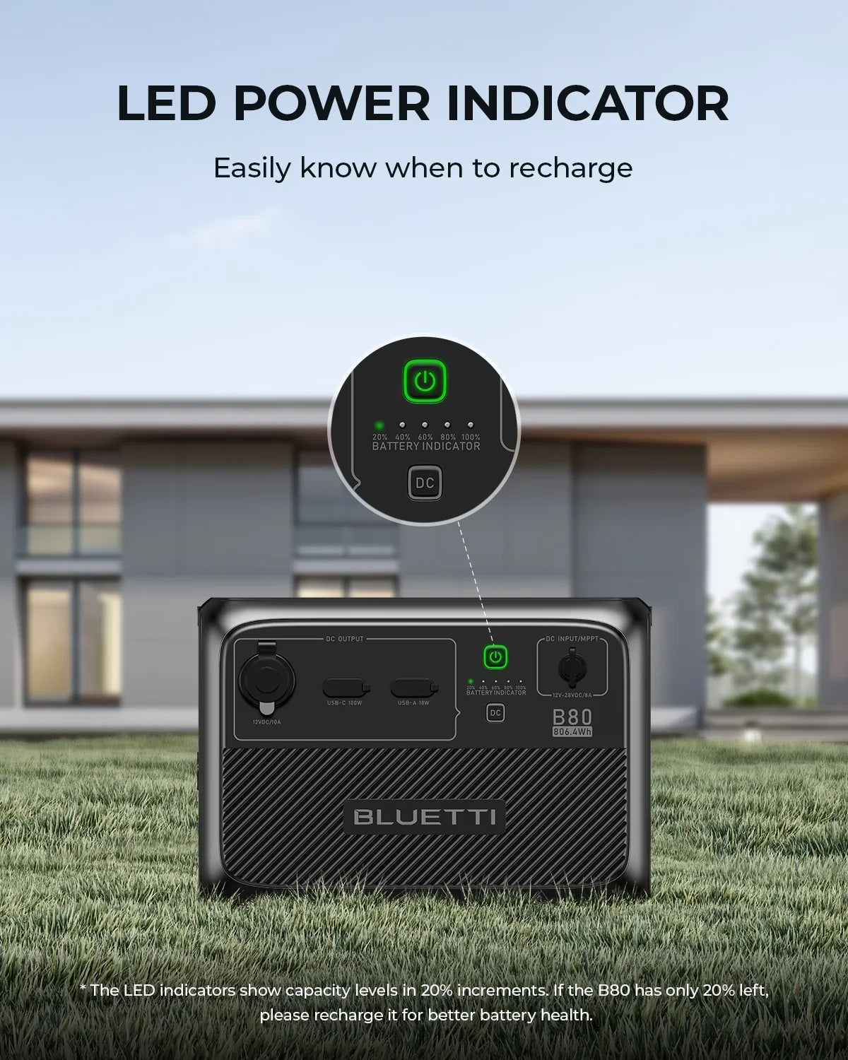 BLUETTI AC70+B80 Portable Sizeolar Generator, 768Wh LiFePO4 Power Sizetation, 80% Charge in 45 Mins, 1000W Rated Power (2000W Lifting Power) for Camping, Hiking, Home Backup