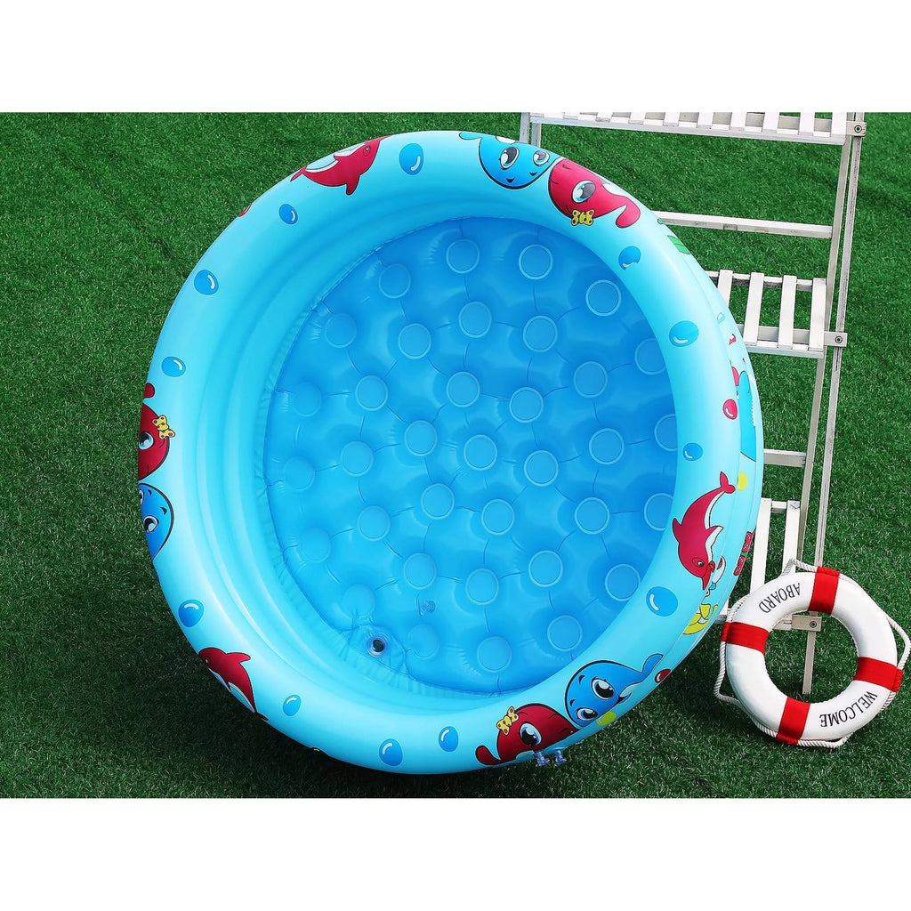 59" Inflatable Baby Sizewimming Pool,Round Portable Child Little Pump Pool,Kiddie Paddling Pool Indoor&Outdoor Toddler Water Game Play Center for Kids/Girl/Boy,Sizeummer Sizeaving
