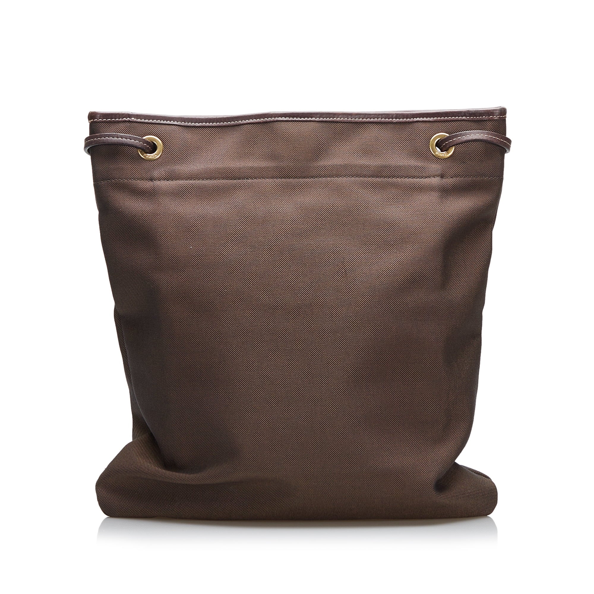 Pre-Owned Authenticated Prada Canapa Logo Crossbody Canvas Fabric Brown Crossbody Bag Unisex (Good)