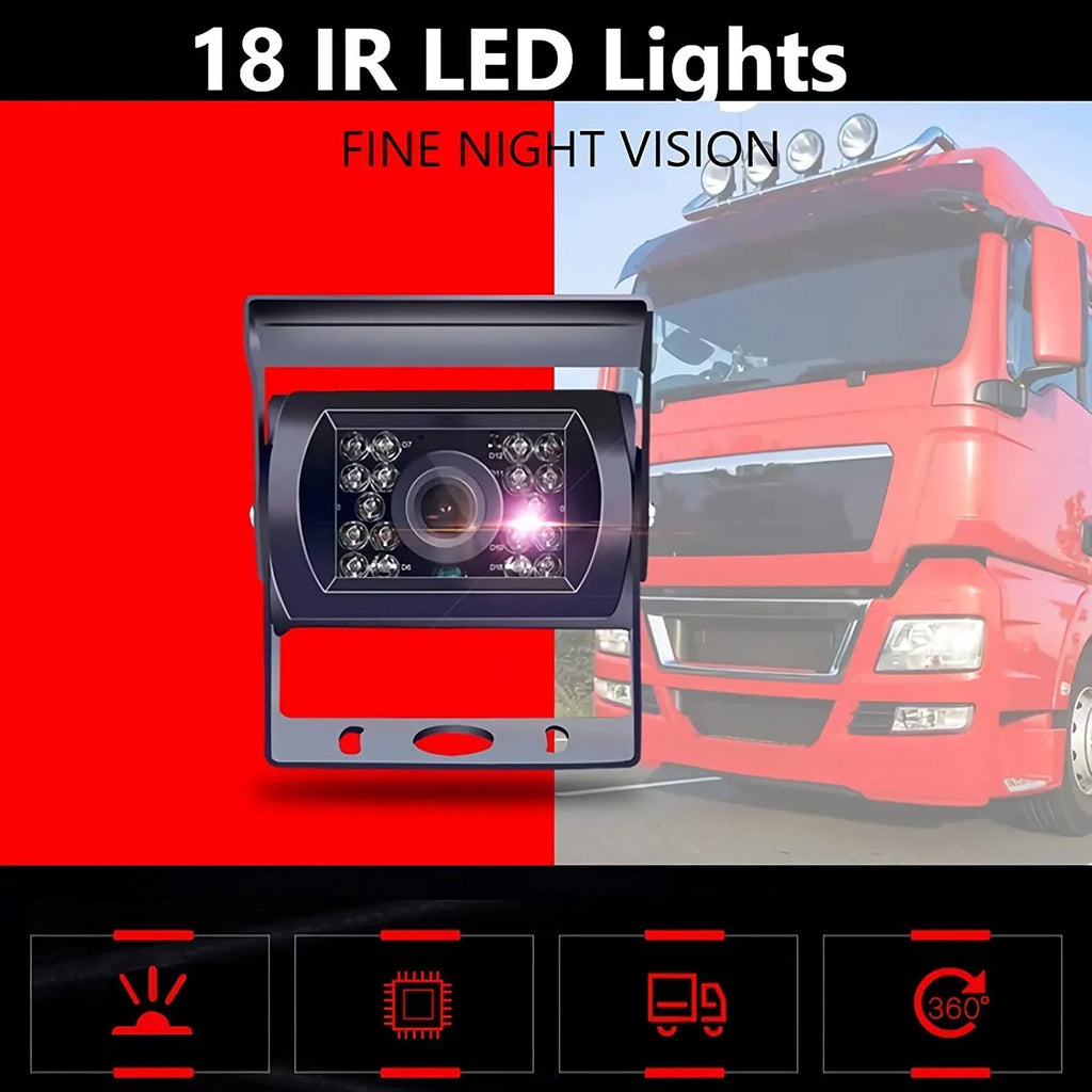 Bileeko RV Backup Camera Sizeystem 7 Inch Monitor with 2 Wireless Rear View Cameras IP67 Waterproof Night Vision for Bus Truck Van