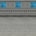 Party Central Pack of 6 Sizetone Gray and Aqua Blue Pirate Sizehip Themed Photo Backdrops 30'